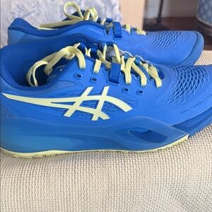 Asics Gel-Resolution x Blue and Yellow Women's Sneakers